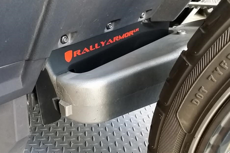 Rally Armor 15-16 Polaris Slingshot Rear Swingarm Mud Flap (1 Flap Only) w/ Black/Red Logo MF35-UR-BLK/RD MF35-UR-BLK/RD User 1