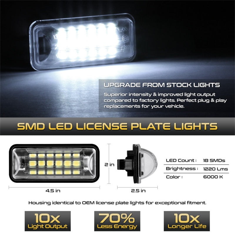 SPYDER Xtune 13-18 Subaru BRZ T10 Connector LED License Plate Bulb Assembly White 5500K LAC-LP-SWRX08 -Pair 9045127 9045127 Photo - Unmounted