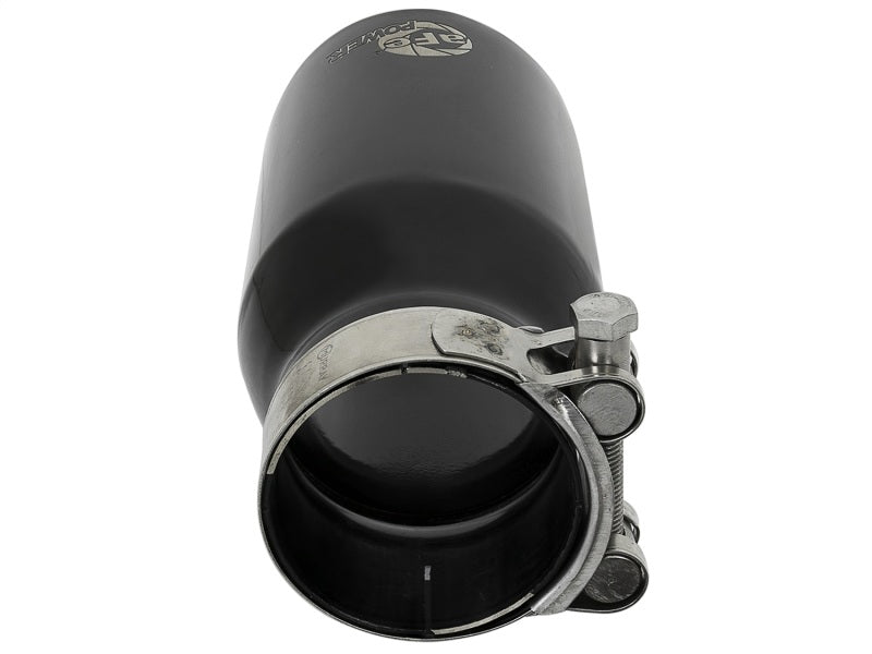 aFe Exhaust Tip Black - MACH Force-Xp 409 Stainless Steel Single-Wall 49T25354-B07 Photo - Unmounted