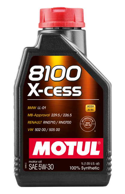 Motul Synthetic Engine Oil 8100 5W30 X-CESS 1L 108944 108944 Photo - Primary