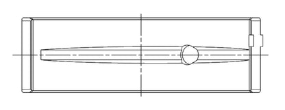 ACL BMW B58B30/S58B30 3.0L Inline 6 Standard Size Main Bearings 7M1512HX-STD 7M1512HX-STD Technical Drawing