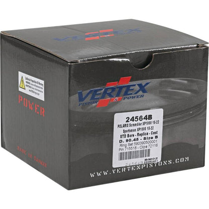Vertex Pistons Vertex Piston 16-18 Polaris Scrambler 1000 Tractor 1000cc Cast Replica Piston Kit 24564B 24564B Photo - Primary