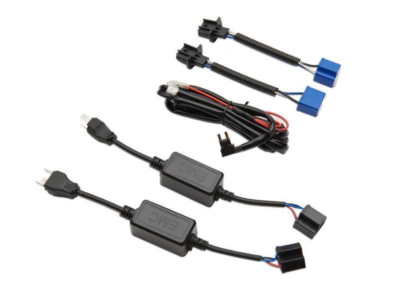 Raxiom 97-18 Jeep Wrangler TJ/JK Axial Spider LED Headlight w/ Amber DRL- Chrome Hsng (Clear Lens) J108047 J108047 Photo - Close Up