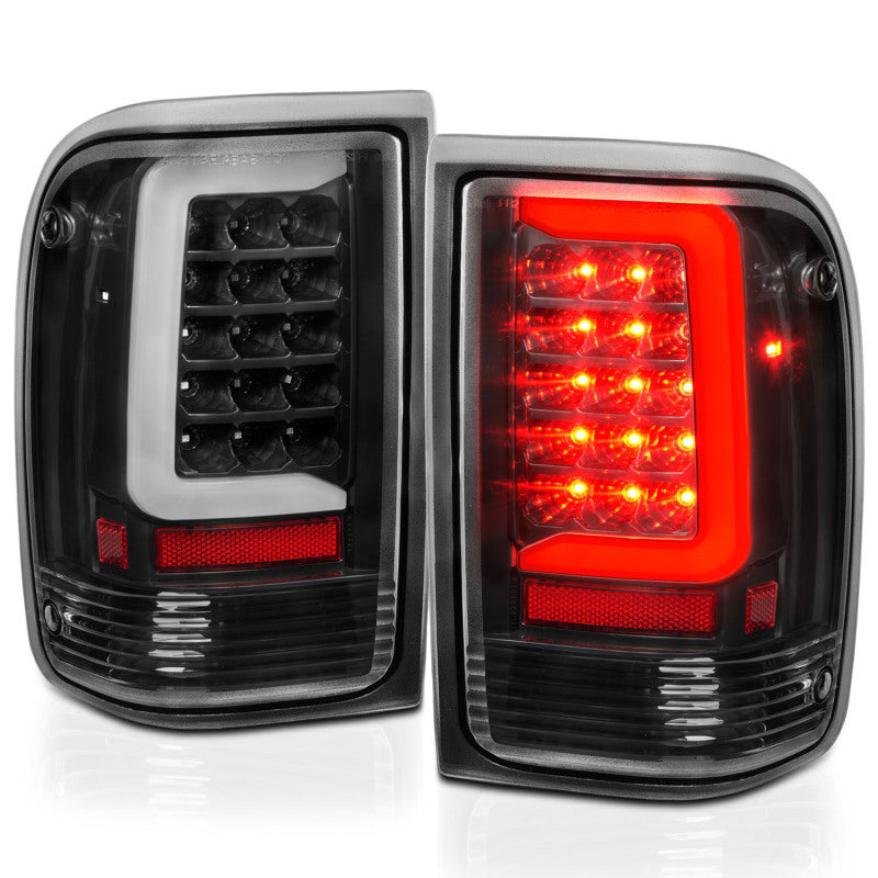 ANZO 1993-1997 Ford  Ranger LED Tail Lights w/ Light Bar Black Housing Clear Lens 311359 311359 User 1