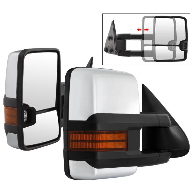 SPYDER xTune Chevy Silverado 99-06 G3 LED Signal Telescoping Mirror Chrome - SET MIR-CS03S-G3C-MA-AM-SET 9936746 9936746 Photo - Primary