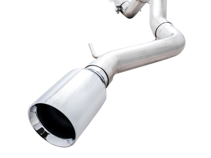 AWE Tuning 2021+ Ford Bronco 0FG Single Rear Exit Exhaust w/Chrome Silver Tip & Bash Guard 3015-22789 3015-22789 Photo - Close Up