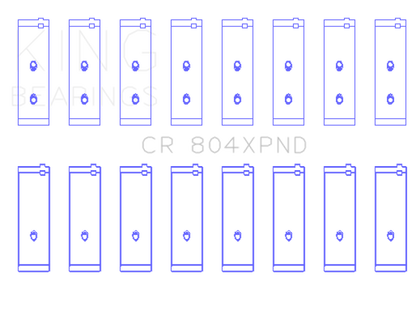 King Engine Bearings Ford 260Ci 289Ci 302 5.0L Windsor (Size STDX) Connecting Rod Bearing Set CR804XPNDSTDX CR804XPNDSTDX Photo - Primary