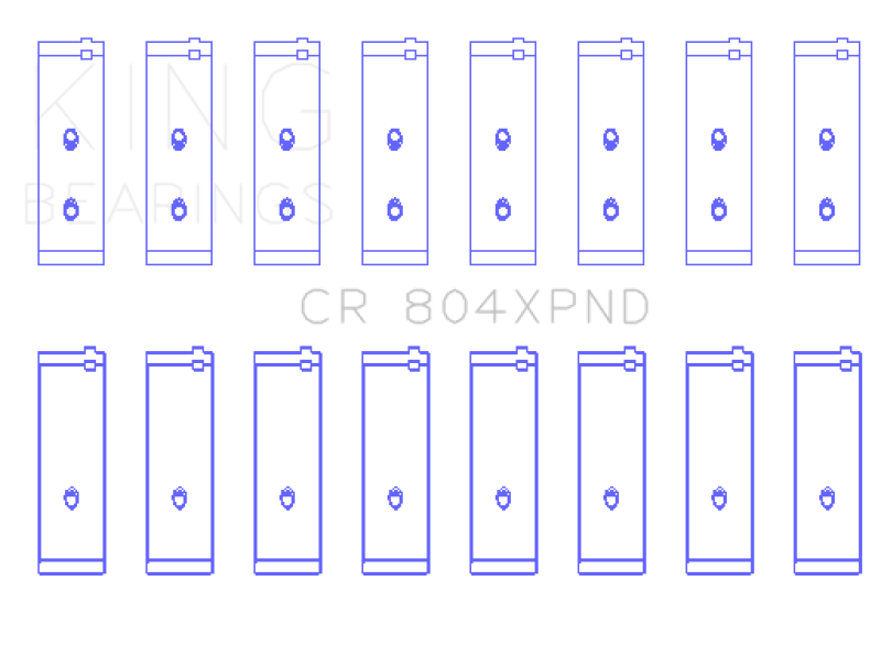 King Engine Bearings King Ford 260ci / 289ci / 302 5.0L Windsor - Doweled (Size STD) Performance Rod Bearing Set CR804XPND CR804XPND Photo - Primary