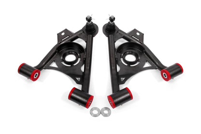 BMR Suspension BMR 79-93 Fox Mustang Non-Adj Lower A-Arms Standard Ball Joint Spring Pocket - Black Hammertone AA034H AA034H Photo - Primary