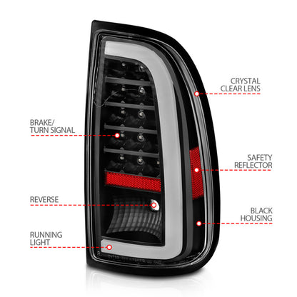 ANZO 00-06 Toyota Tundra LED Taillights w/ Light Bar Black Housing Clear Lens 311411 311411 User 3