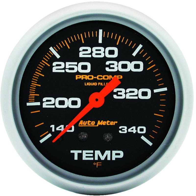 AutoMeter Gauge Temperature 2-5/8in. 140-280 Deg. F Liquid Filled Mech 8ft. Pro-Comp 5435 5435 Photo - Primary