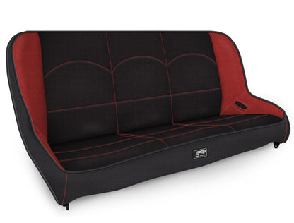 PRP Seats PRP Jeep JKU/JLU Low Back Rear Bench - Black/Red A3610-47-72 A3610-47-72 Photo - Primary