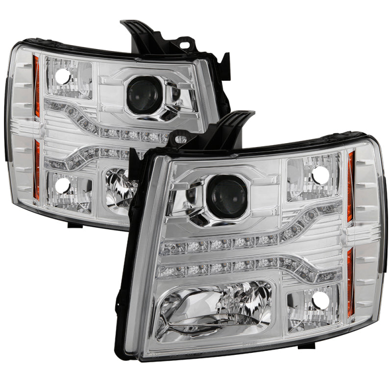 Spyder Chevy Silverado 1500 07-13 V2 Projector Headlights - LED DRL - Chrome PRO-YD-CS07V2-DRL-C 5083586 5083586 Photo - Primary