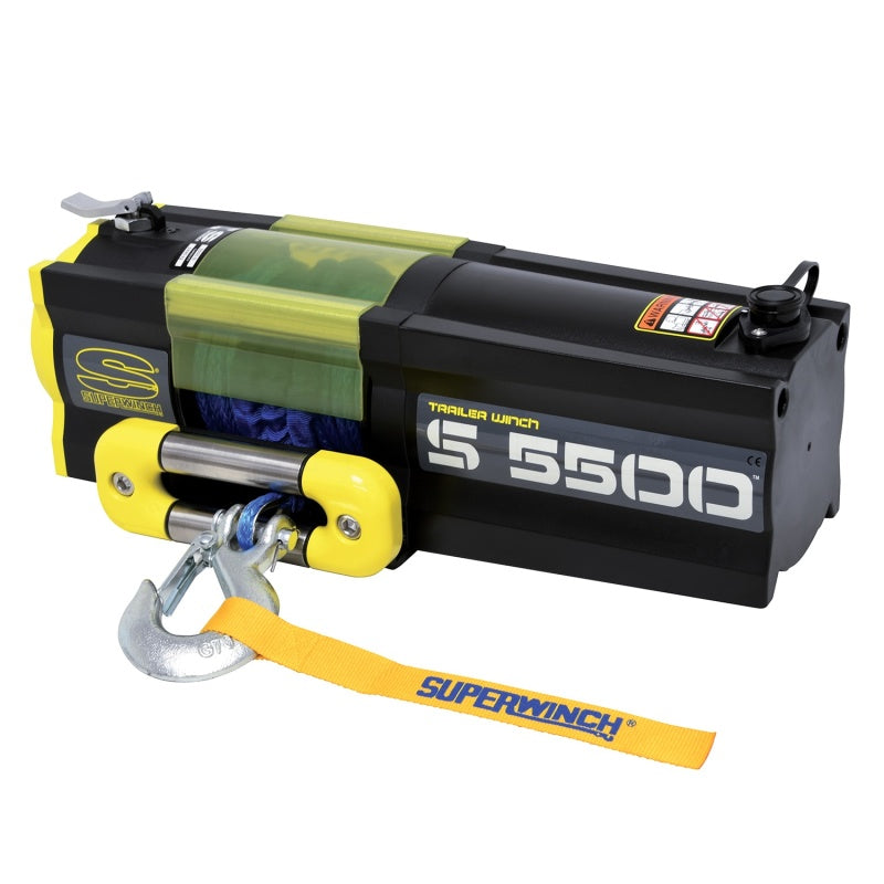 Superwinch 5500 LBS 12 VDC 1/4in x 60ft Synthetic Rope S5500 Winch 1455201 1455201 Photo - Primary
