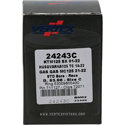 Vertex Pistons Vertex Piston 01-16 KTM 125 EXC 125cc Cast Race Piston Kit 24243C 24243C Photo - Primary