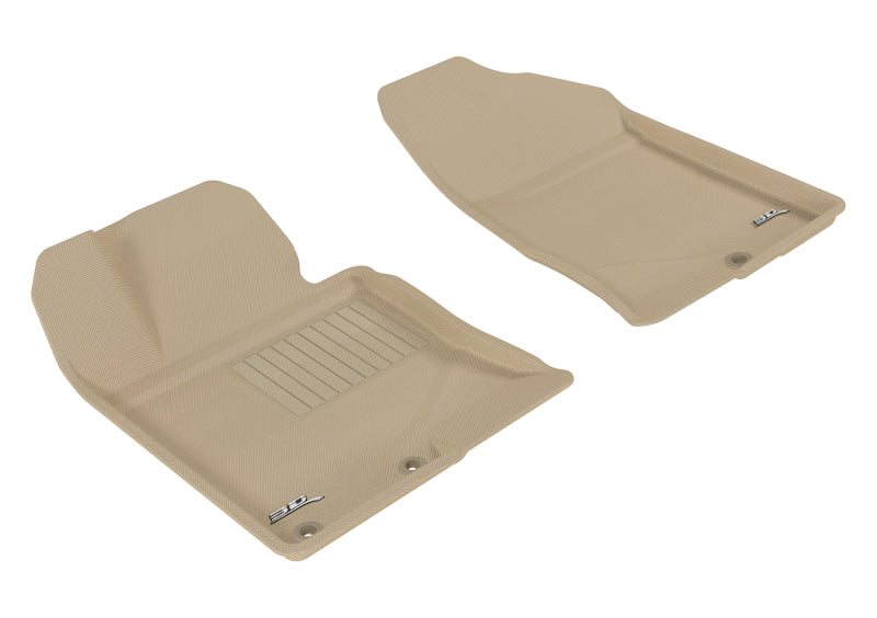 3D MAXpider 2011-2014 Hyundai Sonata/2015 Sonata Hybrid Kagu 1st Row Floormat - Tan L1HY03811502 L1HY03811502 Photo - Primary