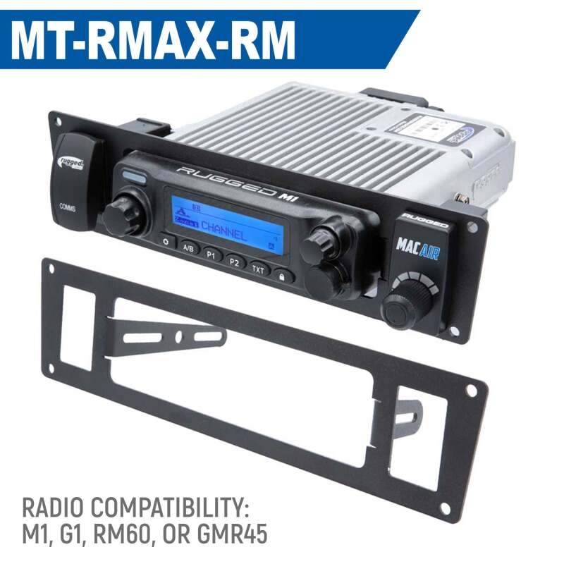 Rugged Radios Yamaha Wolverine RMAX Mount - Mobile Radio and Rocker Switches GMR25 / ABM25 / RM-25WP MT-RMAX-25 MT-RMAX-25 Photo - Primary
