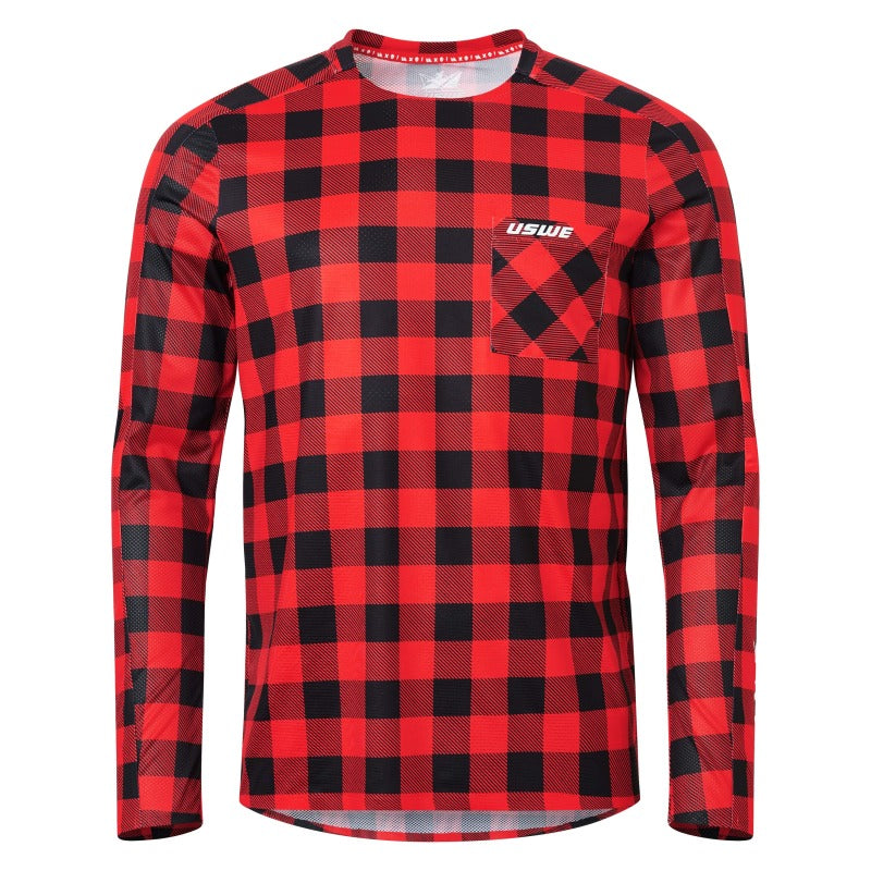 USWE Flannel Long Sleeve Lightweight Off-Road Jersey Flame Red - Medium 80951061400105 80951061400105 User 1