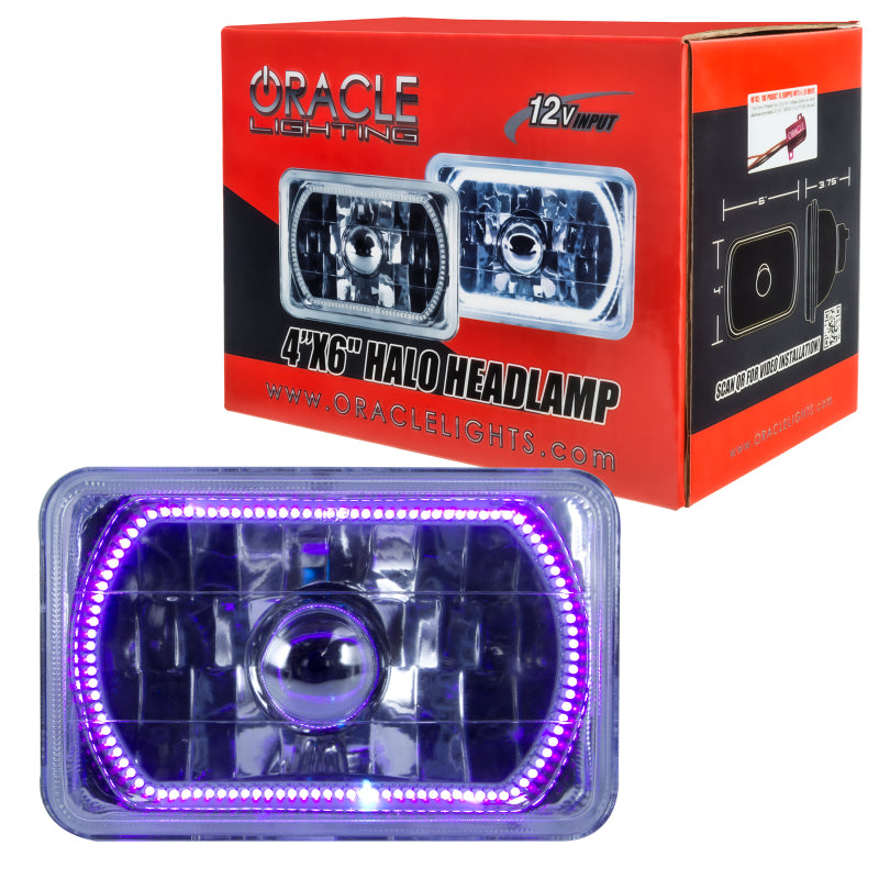 ORACLE Lighting Oracle Pre-Installed Lights 4x6 IN. Sealed Beam - UV/Purple Halo 6909-007 6909-007 Photo - Close Up