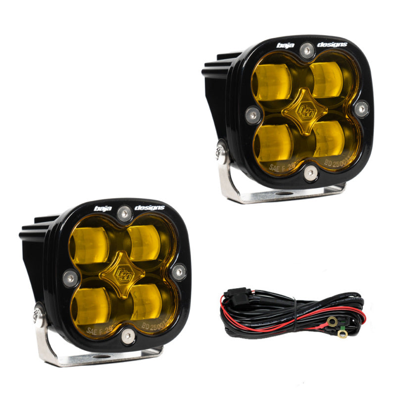 Baja Designs Squadron SAE LED Auxiliary Light Pod Pair - Amber 257811