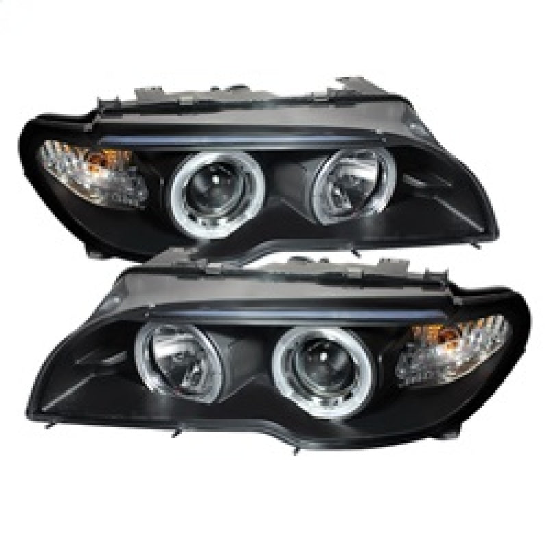 Spyder BMW E46 3-Series 04-06 2 DR Projector Halogen Model- LED Halo Blk PRO-YD-BMWE4604-2DR-HL-BK 5077141 5077141 Photo - Primary