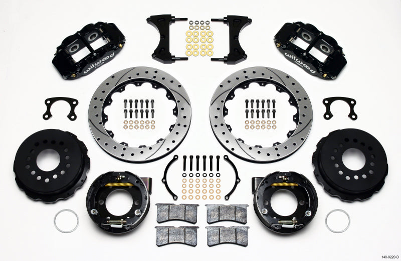 Wilwood Narrow Superlite 4R Rear P-Brk Kit 12.88in Drilled Small Ford 2.50in Offset 140-9220-D 140-9220-D Photo - Primary