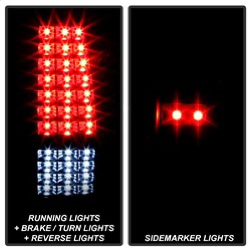 SPYDER xTune 03-06 Chevrolet Silverado 1500 LED Tail Lights - Black Smoke (ALT-JH-CSIL03-LED-BSM) 9037641 9037641 Photo - Unmounted