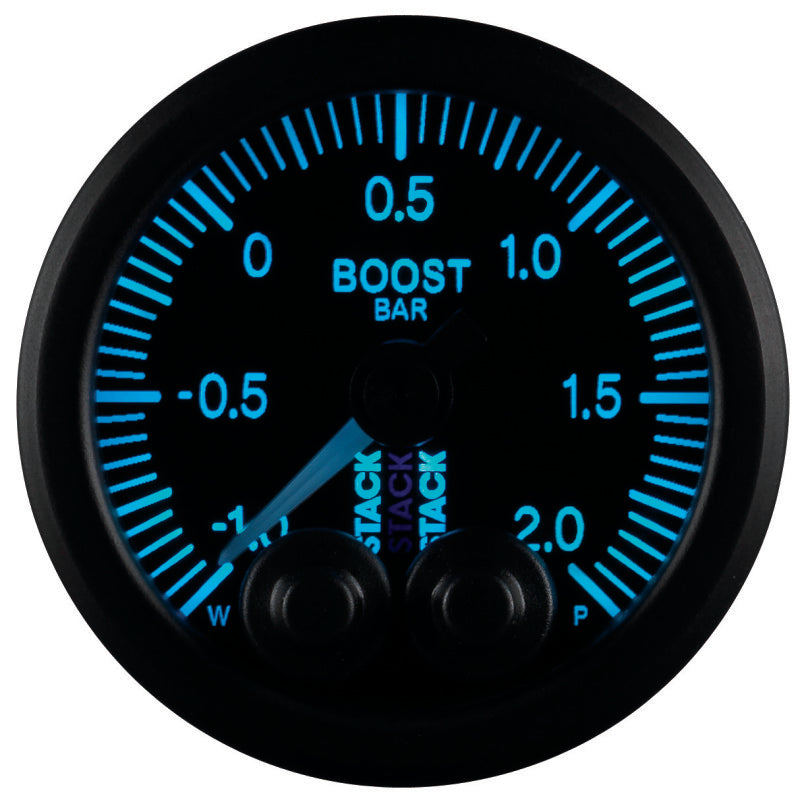 Autometer Stack 52mm -1 to +2 Bar (Incl T-Fitting) Pro-Control Boost Pressure Gauge - Black ST3511 ST3511 User 9