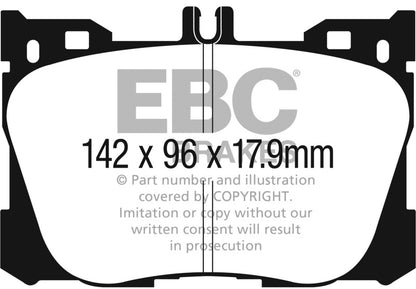 EBC 2017+ Mercedes-Benz E300 (W213) 2.0L Turbo Greenstuff Front Brake Pads DP63070 DP63070 Photo - Primary