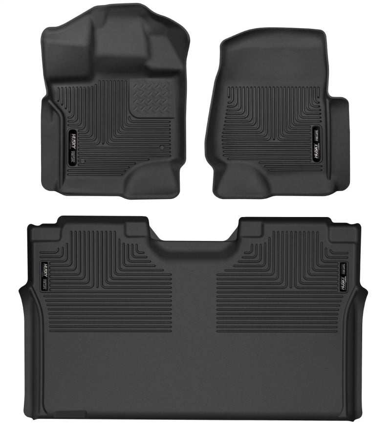 Husky Liners 15-19 Ford F-150 SuperCrew Cab Front & 2nd Seat X-Act Contour Floor Liners 53498 53498 Photo - Primary