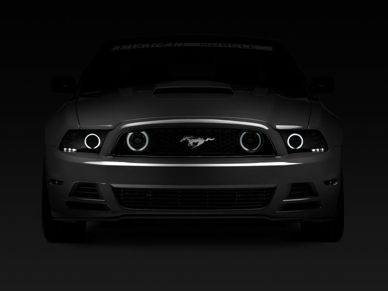 Raxiom 13-14 Ford Mustang GT CCFL Halo Fog Lights (Smoked) 49177 49177 Photo - Close Up