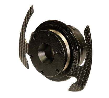 NRG Quick Release Kit Gen 4.0 - Black Body / Black Ring w/ CF Handles SRK-700CF SRK-700CF Photo - Primary