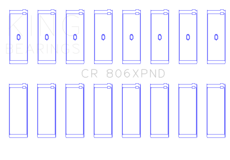 King Engine Bearings Chrysler 361Ci 383Ci (Size STDX) Connecting Rod Bearing Set CR806XPNDSTDX CR806XPNDSTDX Photo - Primary
