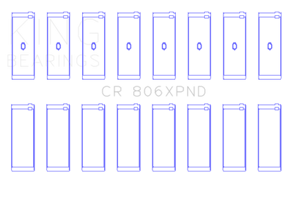 King Engine Bearings Chrysler 361Ci 383Ci (Size STDX) Connecting Rod Bearing Set CR806XPNDSTDX CR806XPNDSTDX Photo - Primary