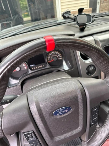 BuiltRight Industries 09-14 Ford Raptor Steering Wheel Stripe Kit - Red 108001 108001 Photo - lifestyle view