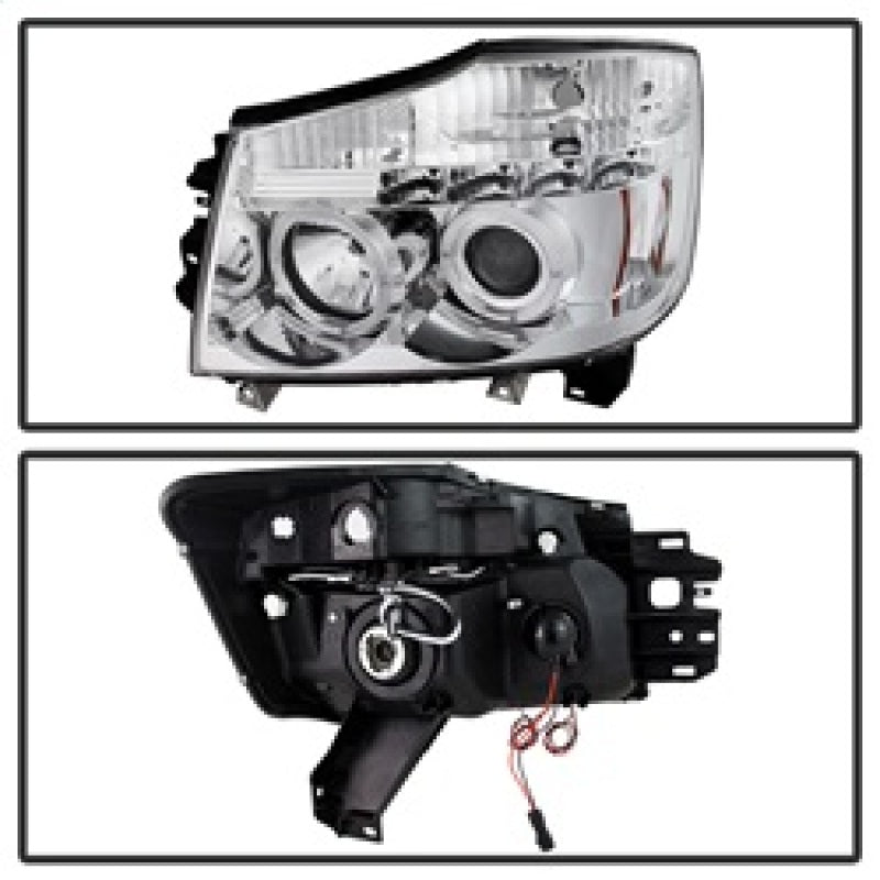 Spyder Nissan Titan 04-14/Armada 04-07 Projector Headlights LED Halo LED Chrm PRO-YD-NTI04-HL-C 5011589 5011589 Photo - Unmounted