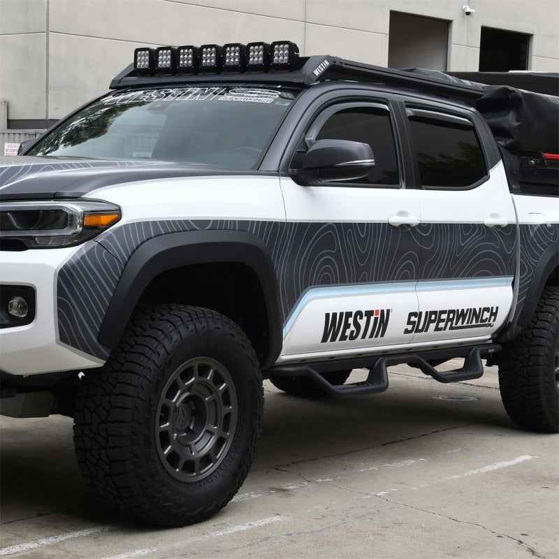 Westin 2016-2018 Toyota Tacoma Double Cab 4dr Wade In-Channel Wind Deflector 4pc - Smoke 72-88433 72-88433 Photo - Mounted