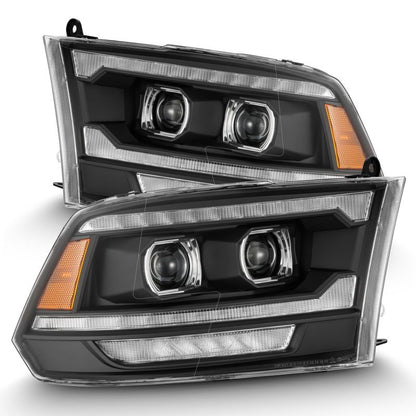 AlphaRex 09-18 Ram 1500/2500 PRO-Series Proj Headlights Black w/Sequential Signal and Top/Middle DRL 880561 880561 Photo - Primary
