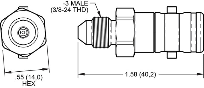 Wilwood Brake Quick Disconnect Male -3AN Male inlet 260-16769 260-16769 User 1