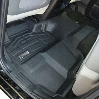 Westin 2014-2018 Chevy Silverado 1500 Dbl Cab Wade Sure-Fit Floor Liners 2nd Row - Black 72-114058 72-114058 Photo - Mounted