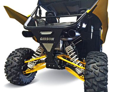 Gibson 16-17 Yamaha YXZ1000R Base 2.25in Dual Exhaust - Black Ceramic 98030 98030 Illustration Guide