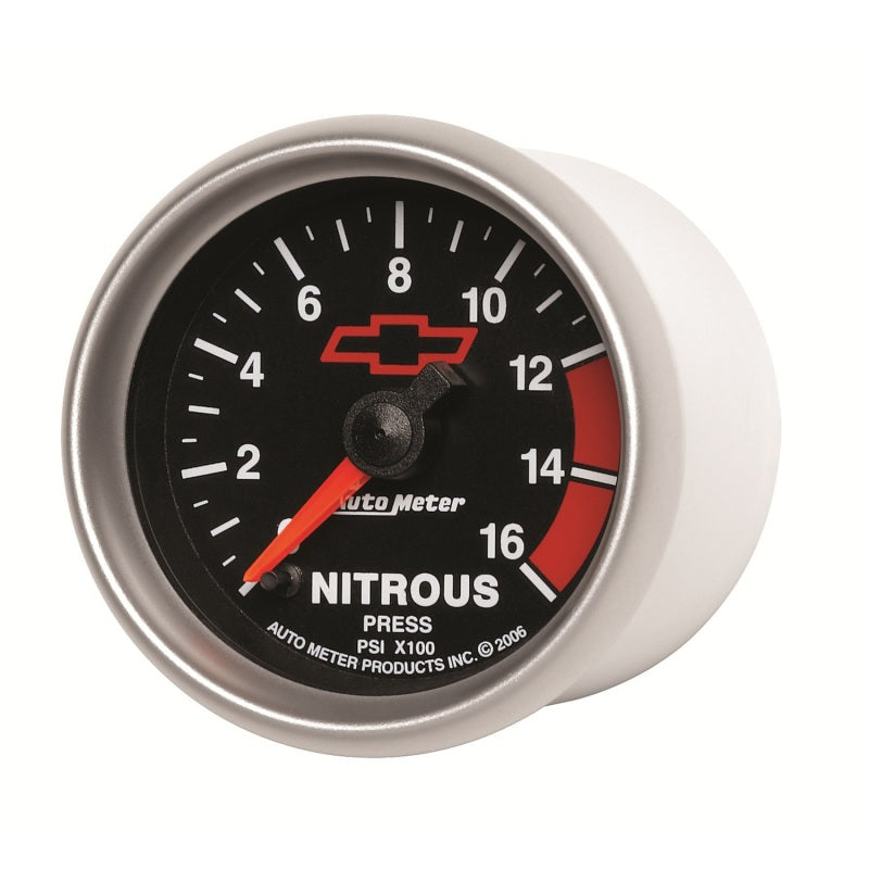 Autometer 2-1/16" Nitrous Pressure, 0-1600 PSI, Chevy Red Bowtie 3674-00406 User 1