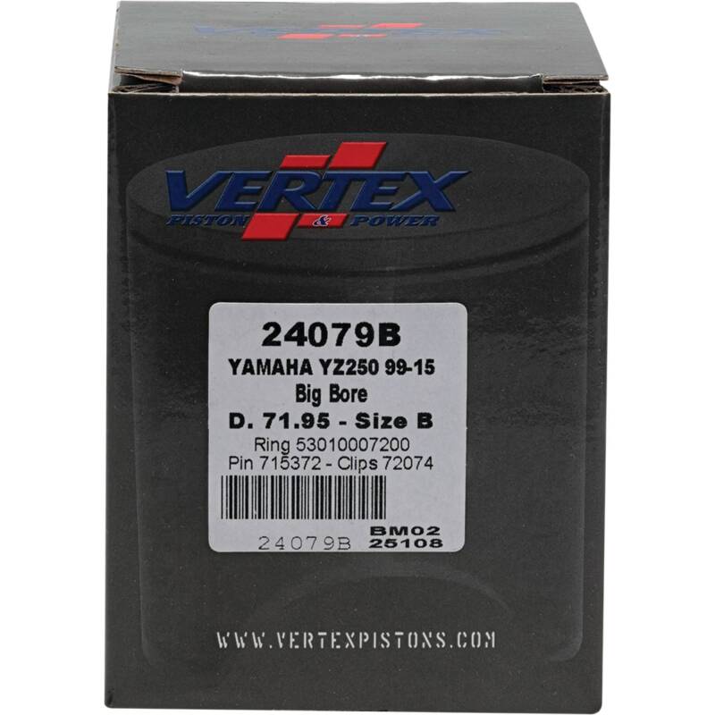 Vertex Pistons Vertex Piston 22-23 Fantic Motor XX 250 250cc +5.6mm Cast Big Bore Piston Kit 72mm. 295cc. 24079B 24079B Photo - Primary