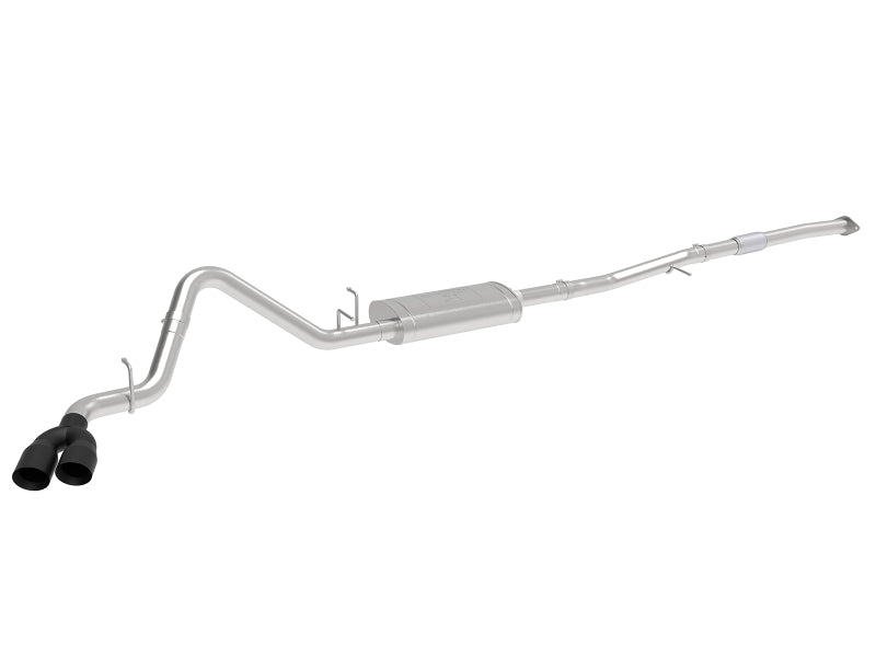 aFe Vulcan Series 3in 304SS Exhaust Cat-Back w/Blk Tip 2019 GM Silverado/Sierra 1500 L4-2.7L (t) 49-34109-B 49-34109-B Photo - Primary