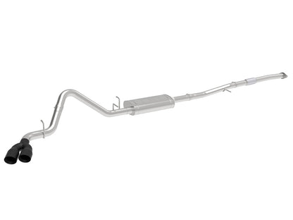 aFe Vulcan Series 3in 304SS Exhaust Cat-Back w/Blk Tip 2019 GM Silverado/Sierra 1500 L4-2.7L (t) 49-34109-B 49-34109-B Photo - Primary