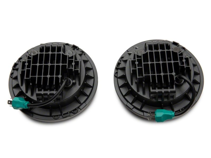 Raxiom 07-18 Jeep Wrangler JK 7-In LED Headlights Green Housing- Clear Lens J154699 J154699 Photo - Close Up