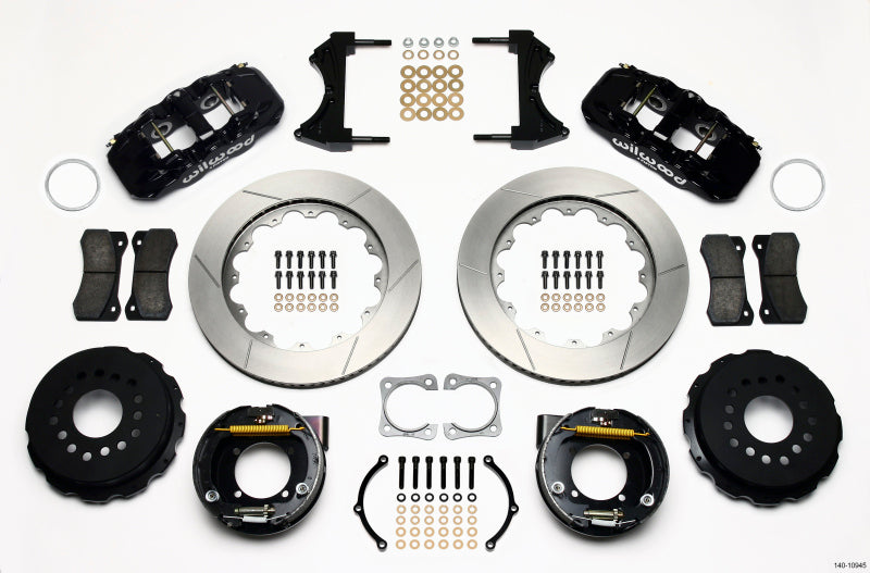 Wilwood AERO4 Rear P-Brake Kit 14.00in Chevy 12 Bolt-Spec 3.15in Brng 140-10945 140-10945 Photo - Primary