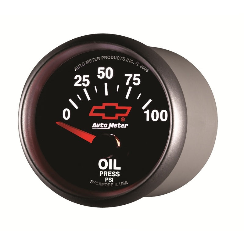 Autometer Gauge, Oil Pressure, 2 1/16", 100Psi, Electric, Gm Bowtie Black 3627-00406 User 2