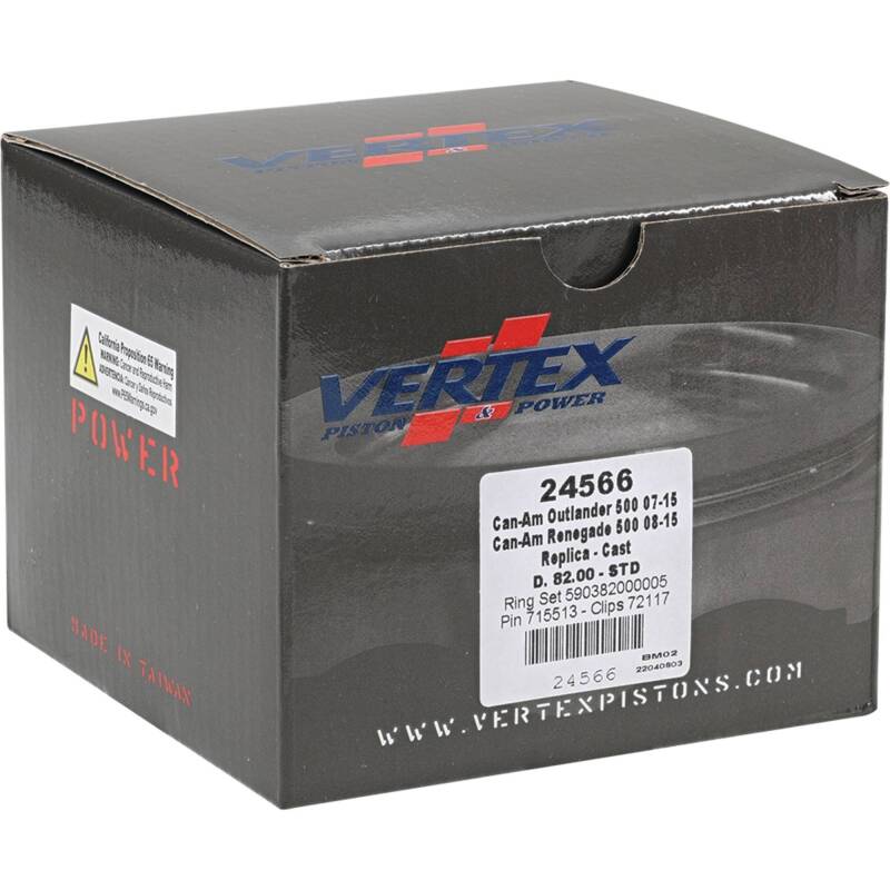 Vertex Pistons Vertex Piston 07-15 Can-Am Outlander 500 4x4 500cc Cast Replica Piston Kit 24566 24566 Photo - Primary