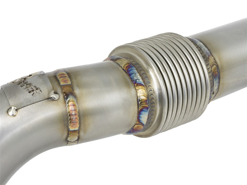 aFe Twisted Steel Header Up-Pipe Ford Diesel Trucks 08-10 V8-6.4L (td) 48-33016 Photo - Unmounted